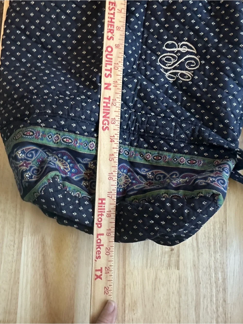 Vera Bradley set of three Quilted Tote duffle bagsPaisley Edge and Monogram